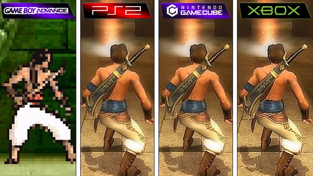 Prince of Persia The Sands of Time (2003) GBA vs PS2 vs GameCube vs XBOX (Graphics Comparison)