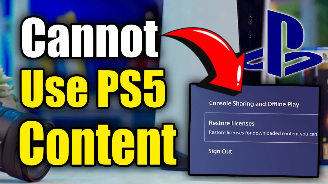 How to Fix Cannot use Content on PS5 & Restore Licenses (Best Method)