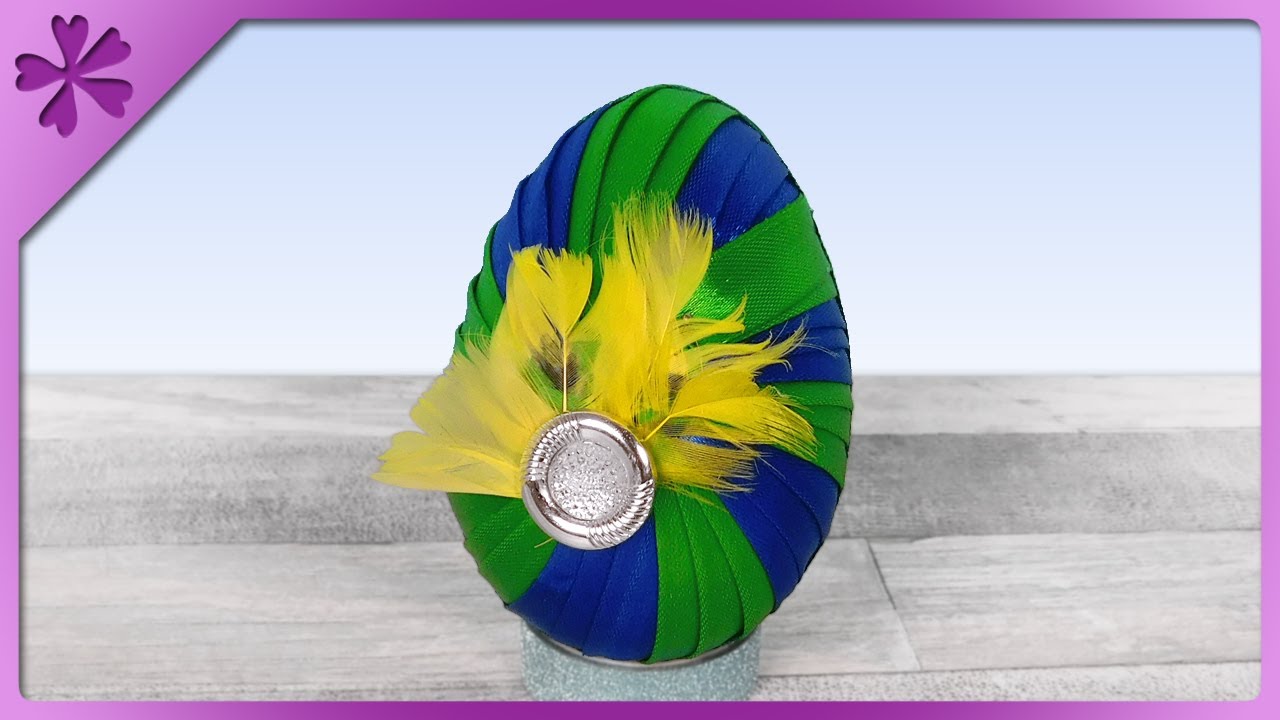 DIY Twisted ribbon Easter Egg 🌪🙃 (ENG Subtitles) - Speed up #670