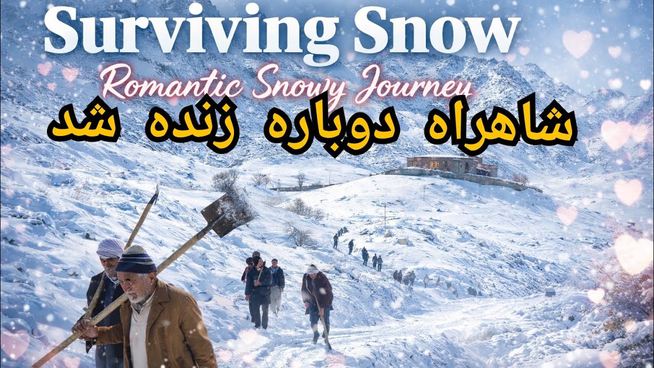 برای نجات جان‌ها؛ برف‌پاکی مردمی در شاهراه شنگماشه – انگوری 🚑❄️