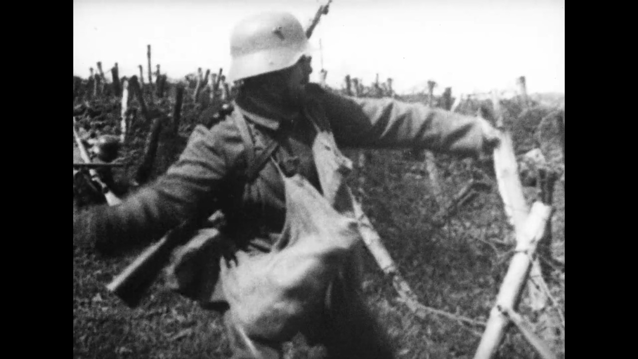 &ldquo;A Combat Day on The Western Front&rdquo;- Footage of German Troops on the Western Front-1918 [Full HD]