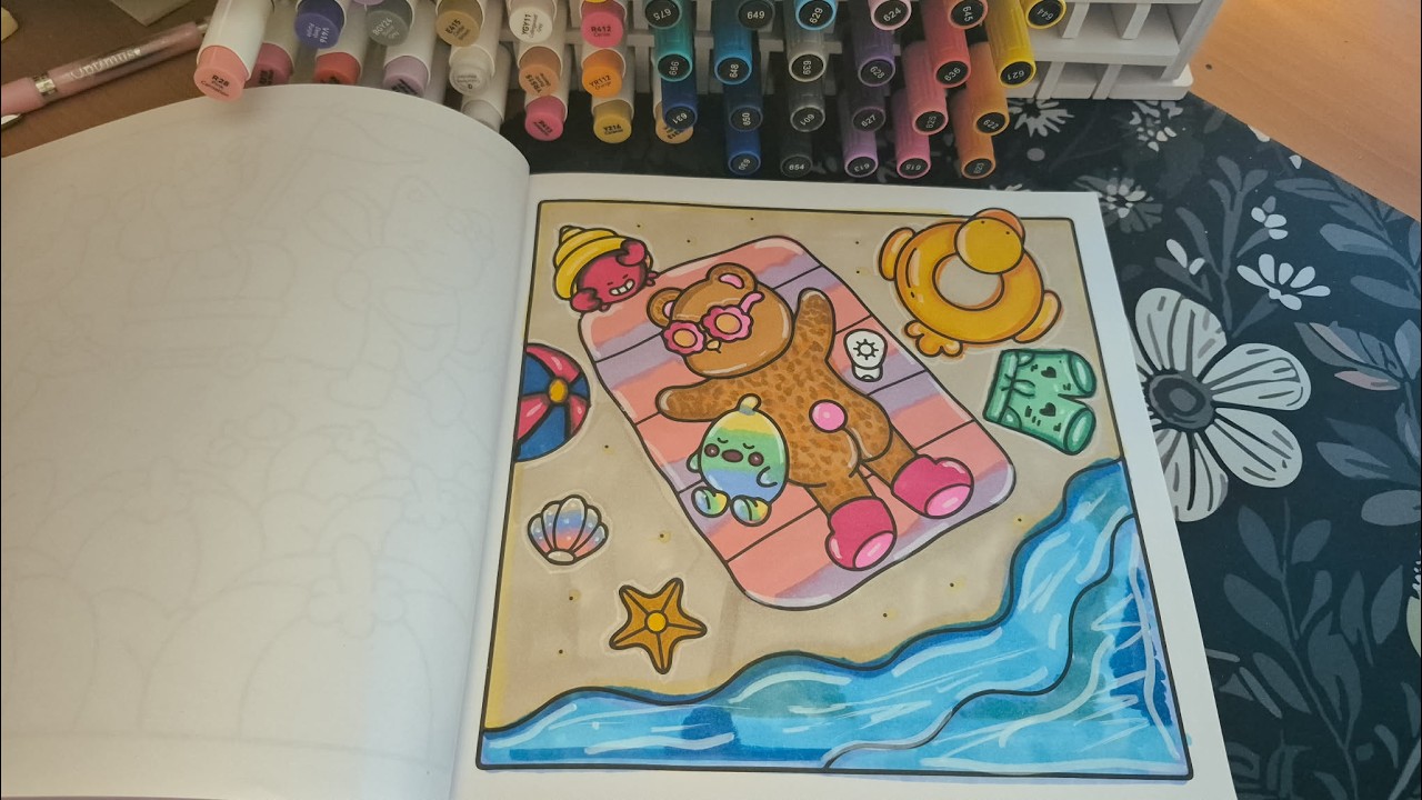 ASMR- Color with me Little Moments on the beach