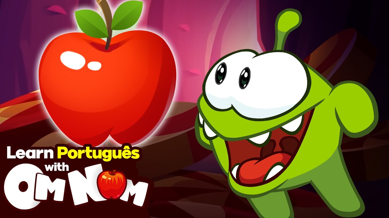 Om nom perseguindo maçã | Aprendizado Divertido | Aprenda Com Om Nom