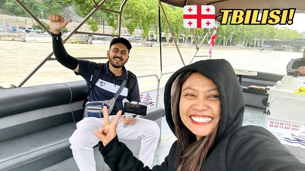 Exploring Tbilisi, Georgia 🇬🇪 - Boat ride in the Kura River, Narikala Fort, Meidan Bazaar