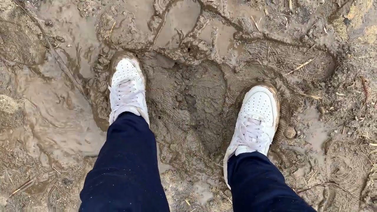 Nike Air Force 1 and blue training pants (part 1)