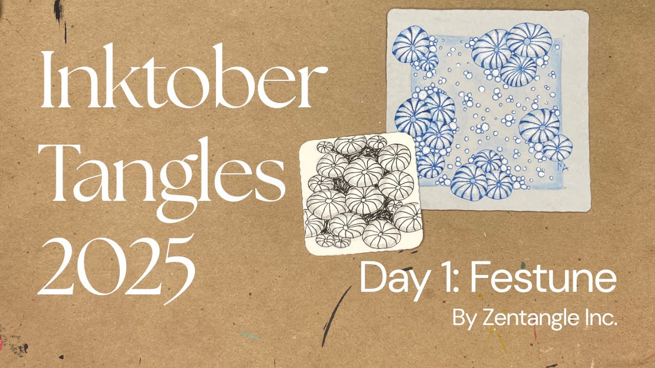Inktober Tangles 2025 - Day 1 - Festune