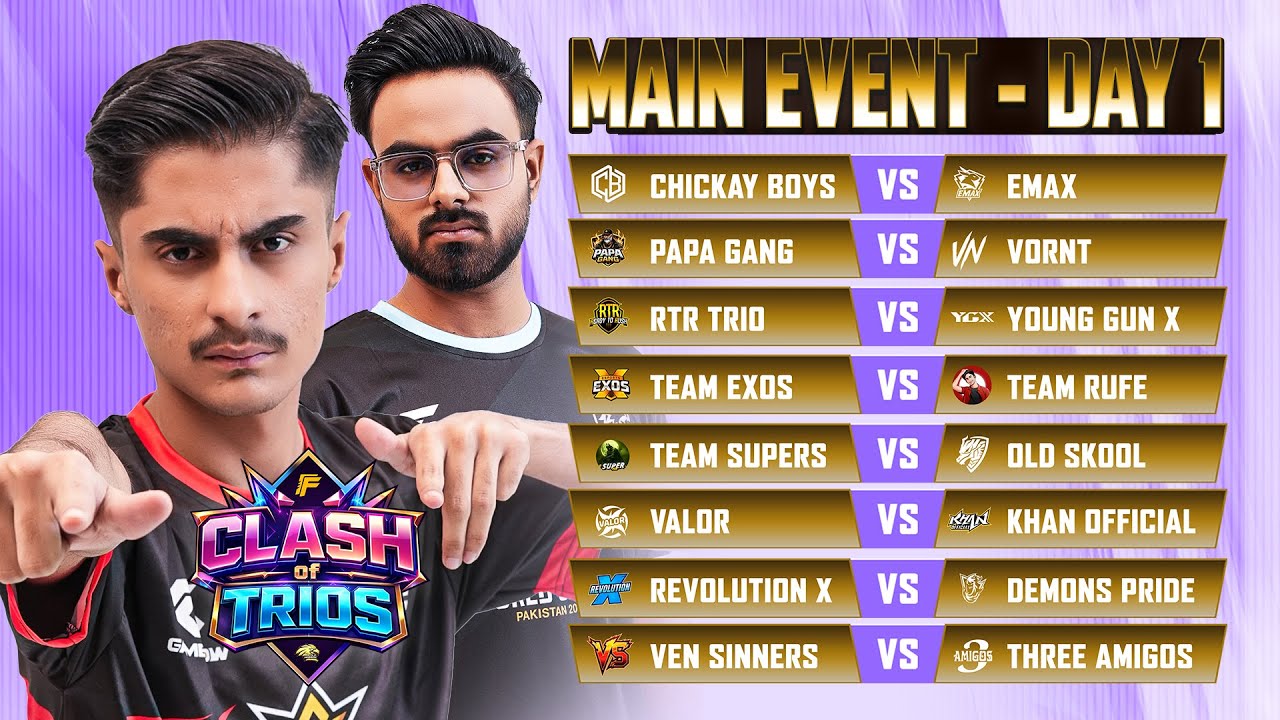 CLASH OF TRIOS &ndash; MAIN EVENT | DAY 1 | HENRY X MANI - OLD Hassan 🔥