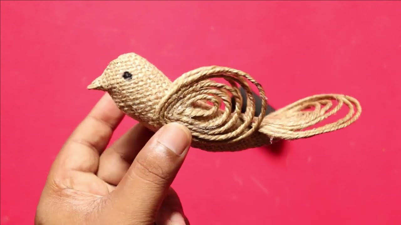 DIY Hanging Bird Nest Showpiece with Jute | Home Decoration using Jute | Handmade Jute Rope Craft