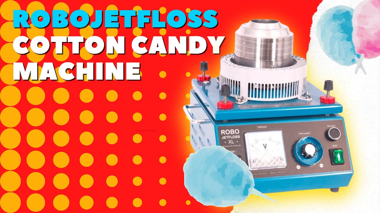 Robo JetFloss Pro cotton candy machine: review and operation.