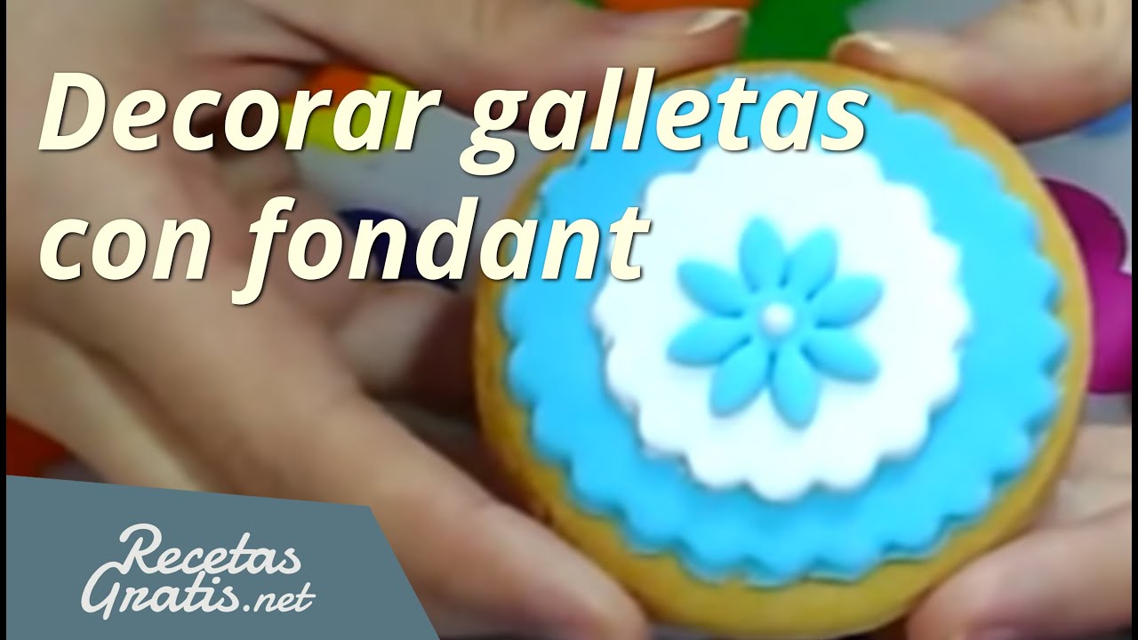 Decorar galletas con fondant
