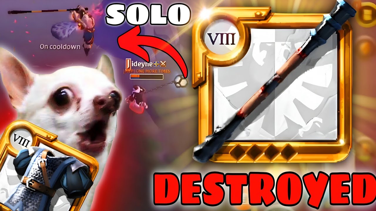 I tried Soldier Armor + Quarter staff = destroy Black Zone pvp Albion online 