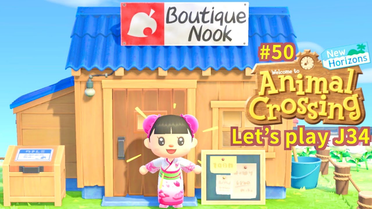 Jour 34 Rénovation Boutique Nook ! Veille de mise à jour Let's play Animal Crossing New Horizons #50