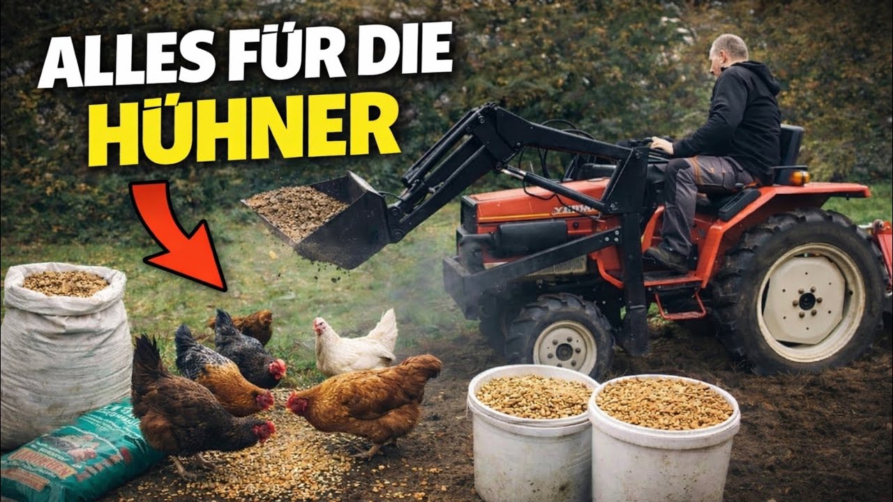 Alles für die Hühner | Schrotmaschine | Yanmar F17d | Lovol M504