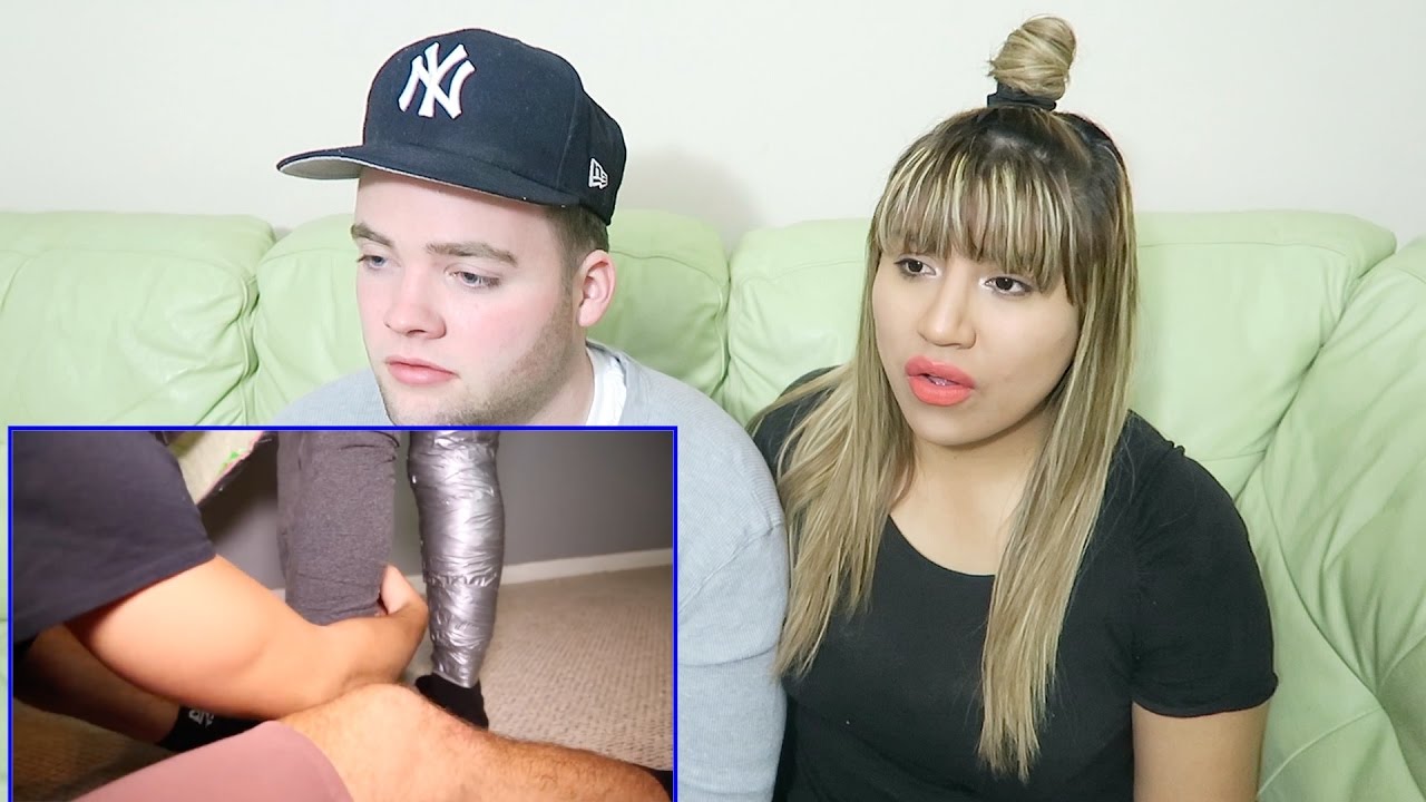 WRAPPED IN 100 ROLLS OF DUCT TAPE!! (100 layers CHALLENGE) REACTION!!