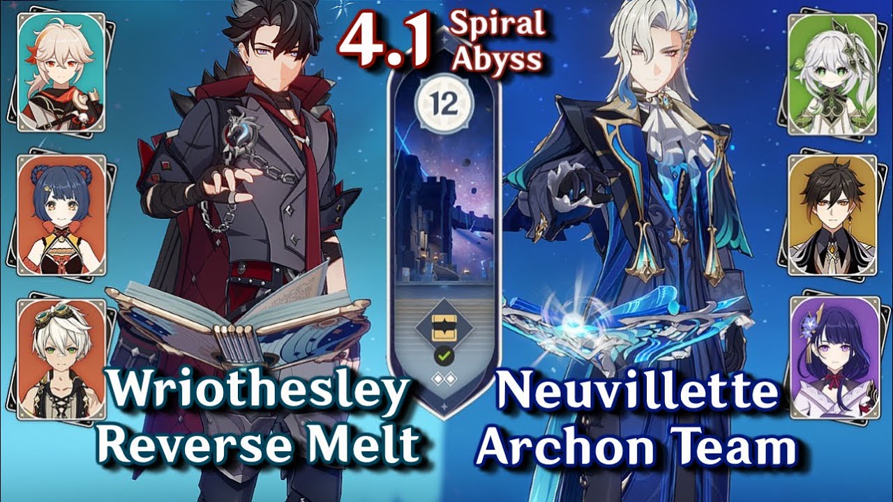 C0 Wriothesley IS INSANE! C0 Wriothesley Melt & C0 Neuvillette Archon | Spiral Abyss 4.1 - Floor 12