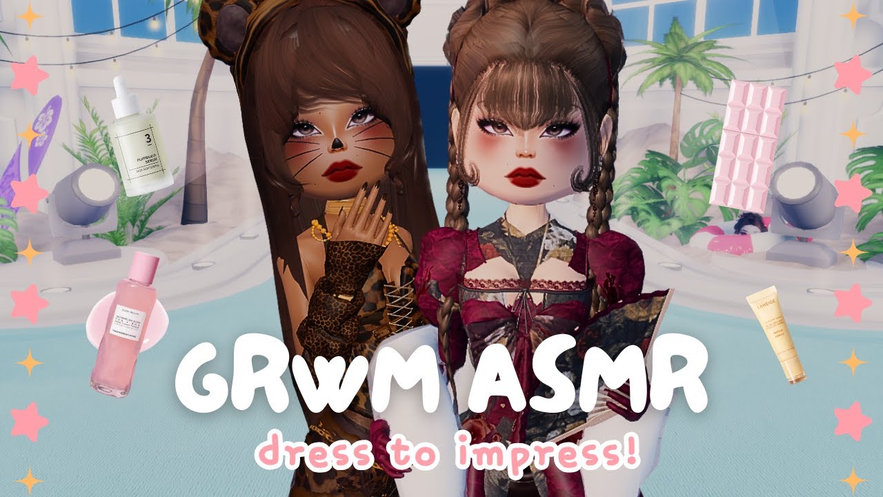 grwm & skincare asmr ♡ roblox dti ⋆˚࿔👗 tingly whisper rambles & gaming relaxation ૮ ․ ․ ྀིა