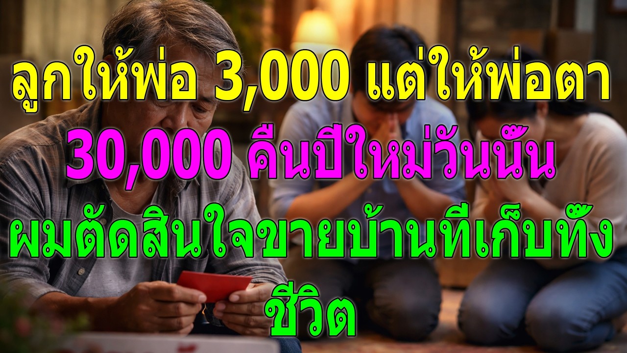 ลูกให้พ่อ 3,000 แต่ให้พ่อตา 30,000 คืนปีใหม่วันนั้น ผมตัดสินใจขายบ้านที่เก็บทั้งชีวิต