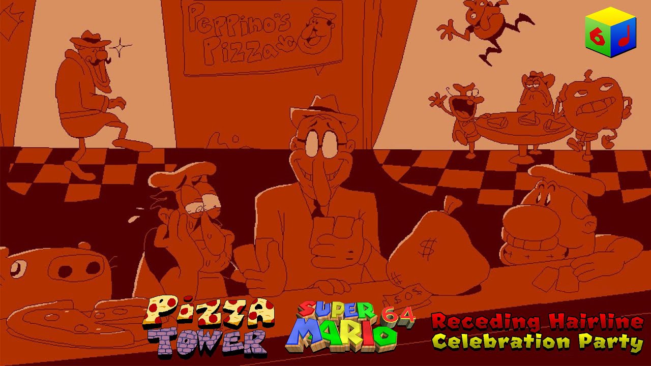 Pizza Tower - Receding Hairline Celebration Party | SM64 Remix