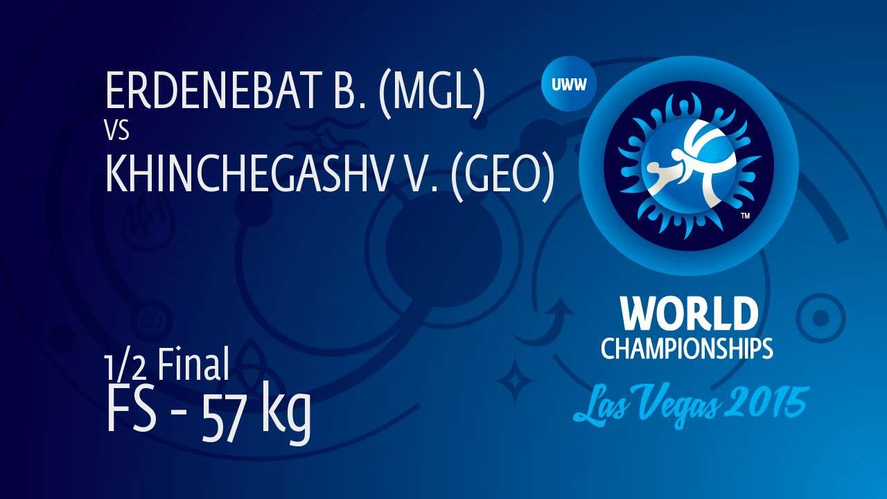 1/2 FS - 57 kg: V. KHINCHEGASHV (GEO) df. B. ERDENEBAT (MGL), 10-2