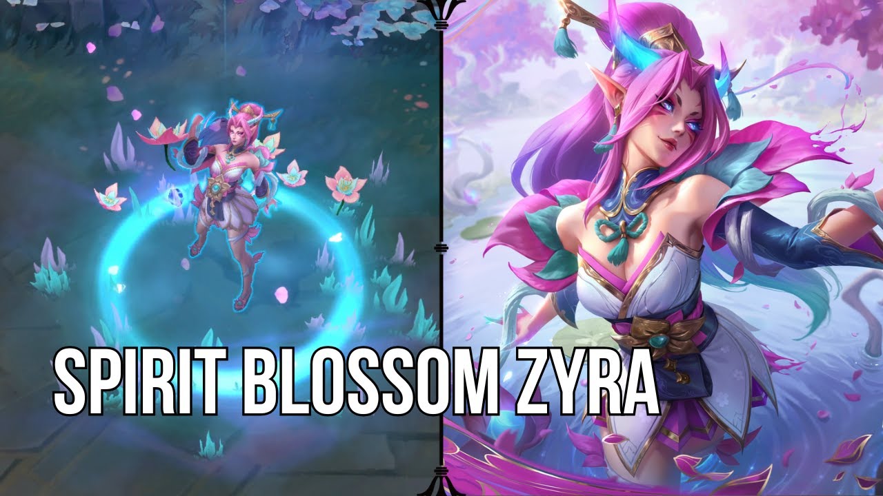 Spirit Blossom Zyra Skin Showcase | New Zyra skin | League of Legends PBE - Preview