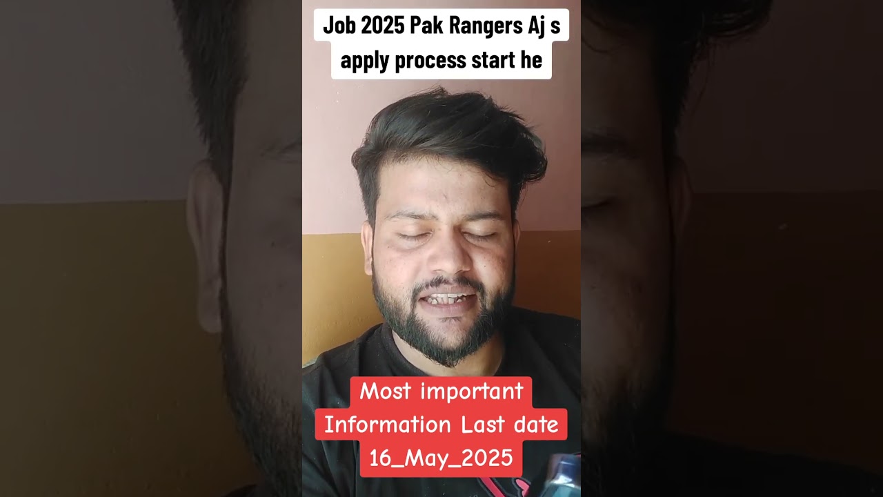 Job 2025 Pak Rangers Aj s apply process start he