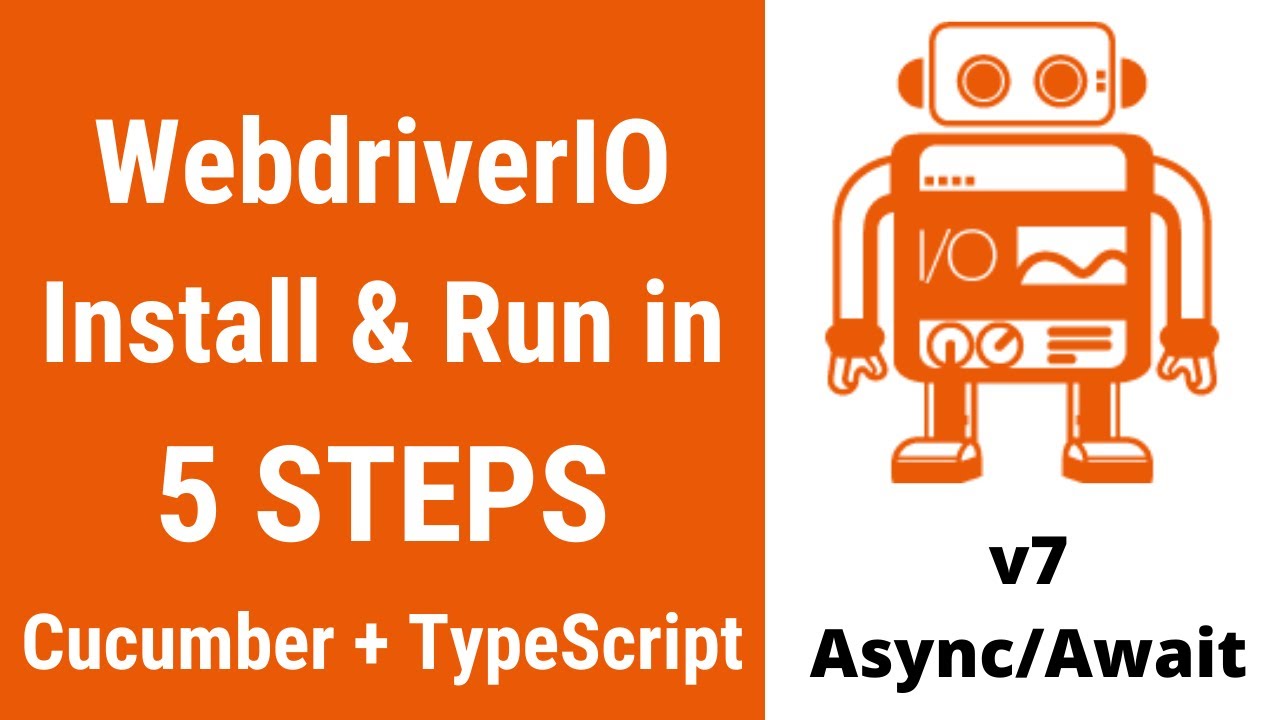WebdriverIO Installation and set up with Cucumber and TypeScript