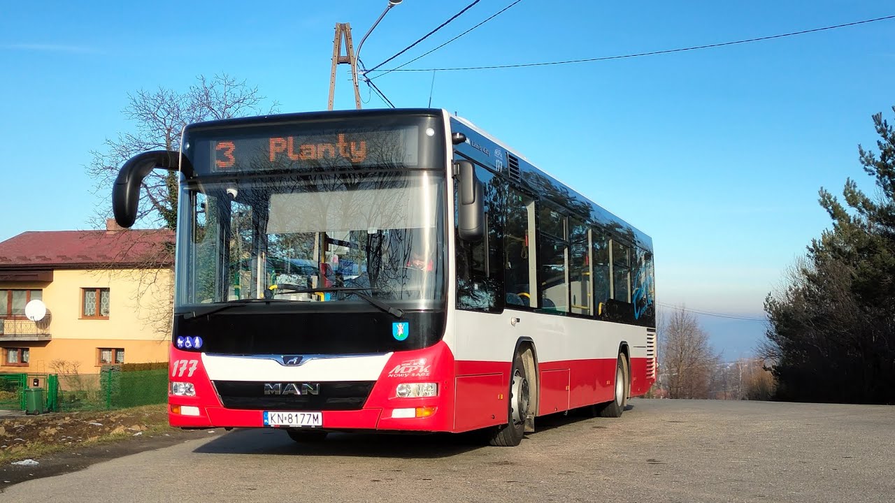 Przejazd MANem EL293 #177 na linii 3 (Majdan pętla - Dworzec MPK)