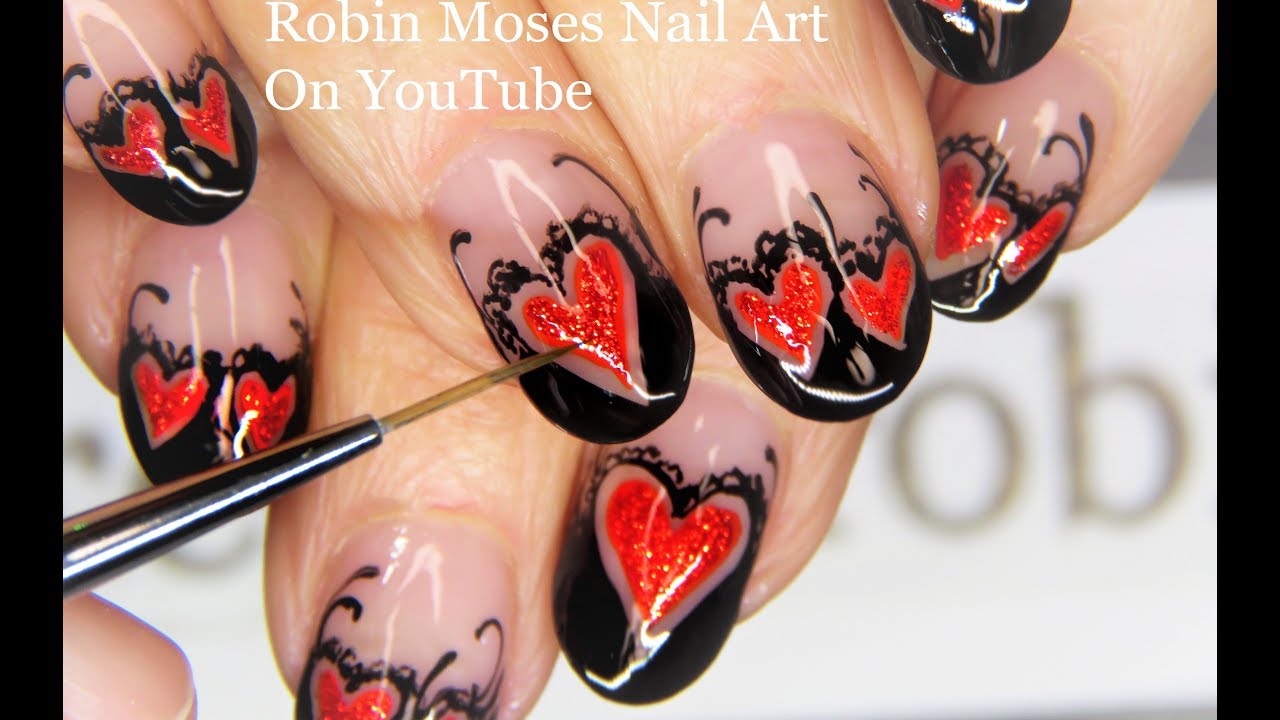 Red Heart Nails for Beginners | Easy Valentine's Day Nail Art