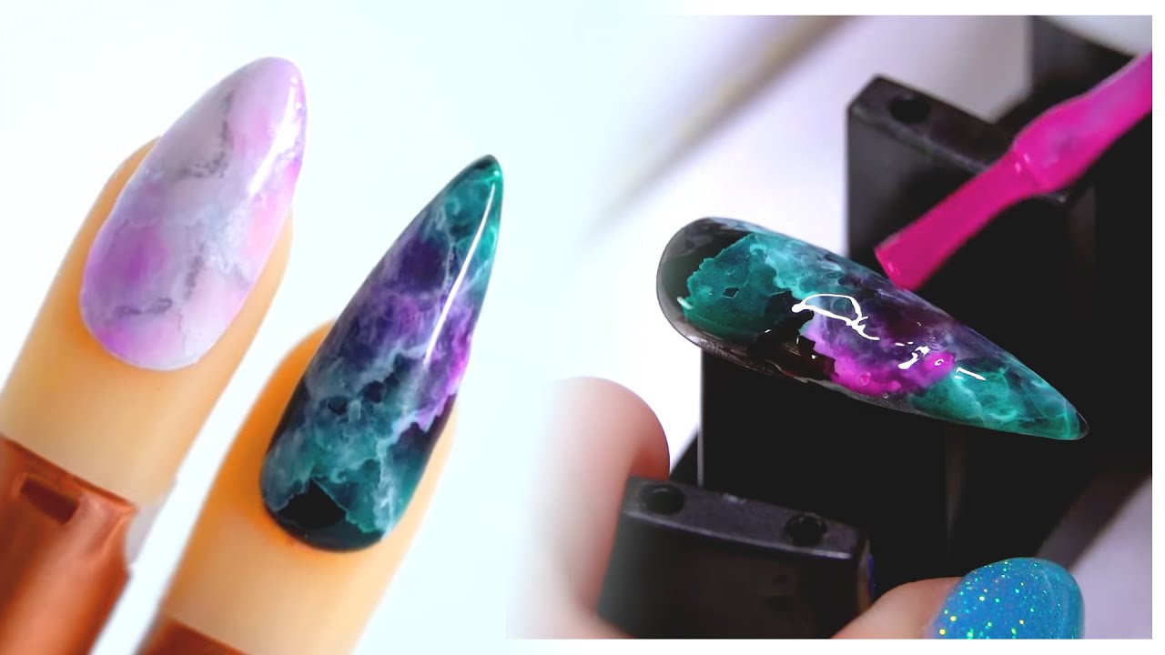 Granite Rose Quartz Designs for Short and Long Nails