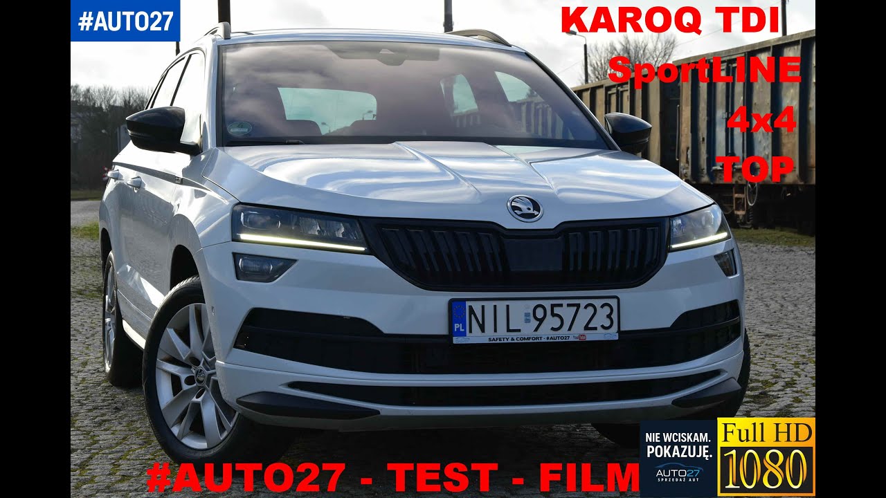 #AUTO27 - #SPRZEDANA  #TEST #SKODA KAROQ SportLine 4x4 #Moon White  #2021 #Automat #Full ASO