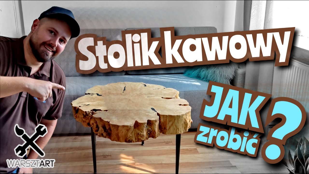 STOLIK Z PLASTRA DREWNA - jak zrobić?