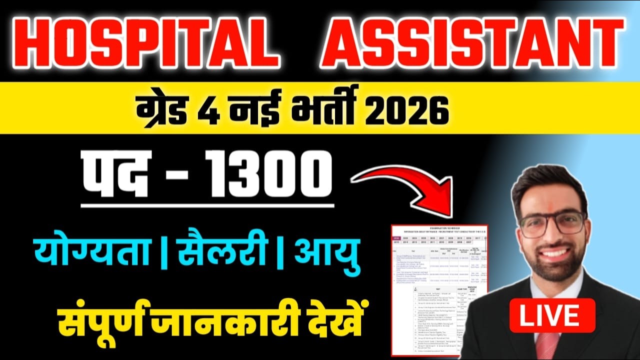 Hospital Attendant New Vacancy 2026 | MP Hospital Assistant Grade 4 Vacancy 2026 | AIIMS CRE 5 2026