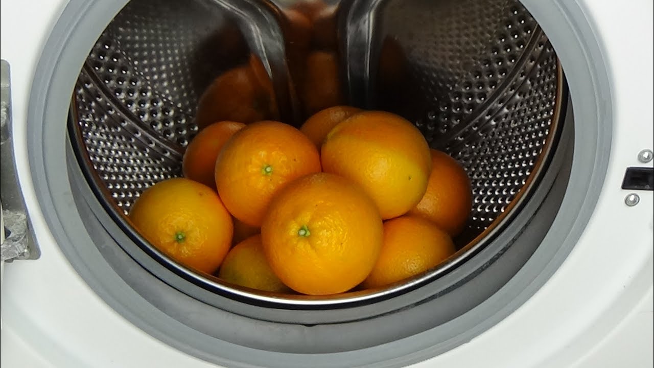 Experiment, test - Oranges in a Washing Machine - jus d'orange, juice/Centrifuge, #55