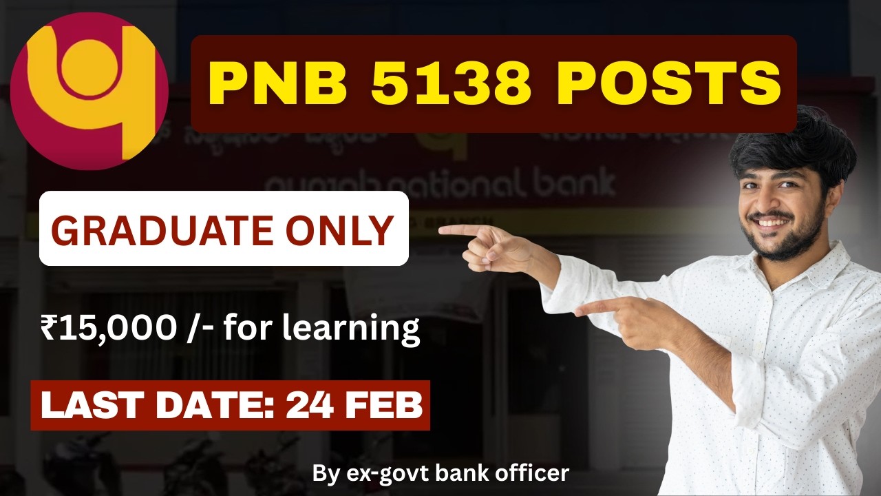 Punjab National Bank 5,138 Apprentice Vacancy | Full Details | Eligibility, Age, Stipend, Apply