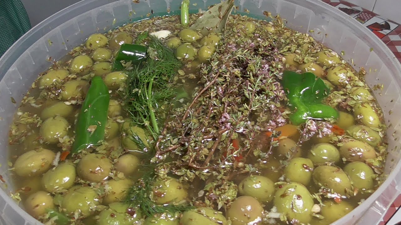 Como aliñar aceitunas partidas o machacadas