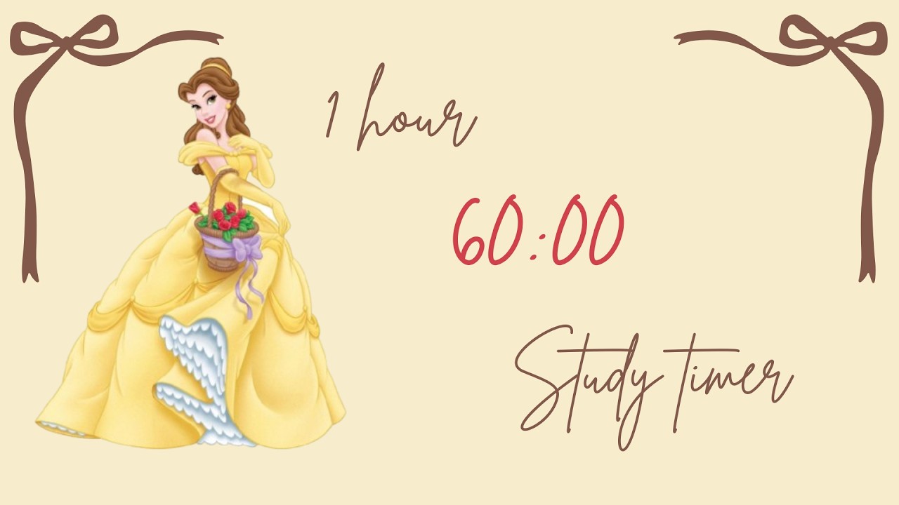 1 Hour Pomodoro Timer (Non Stop) | Study With Me | No Music | Aesthetic Focus Session