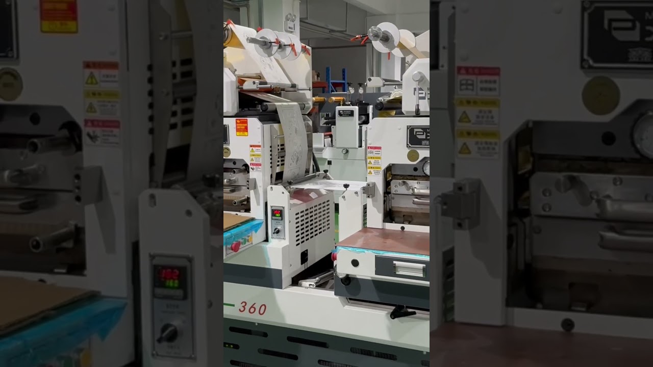 Double station hot stamping machines👍🏻👍🏻 #labelmaker #labelmachines #labelconverting