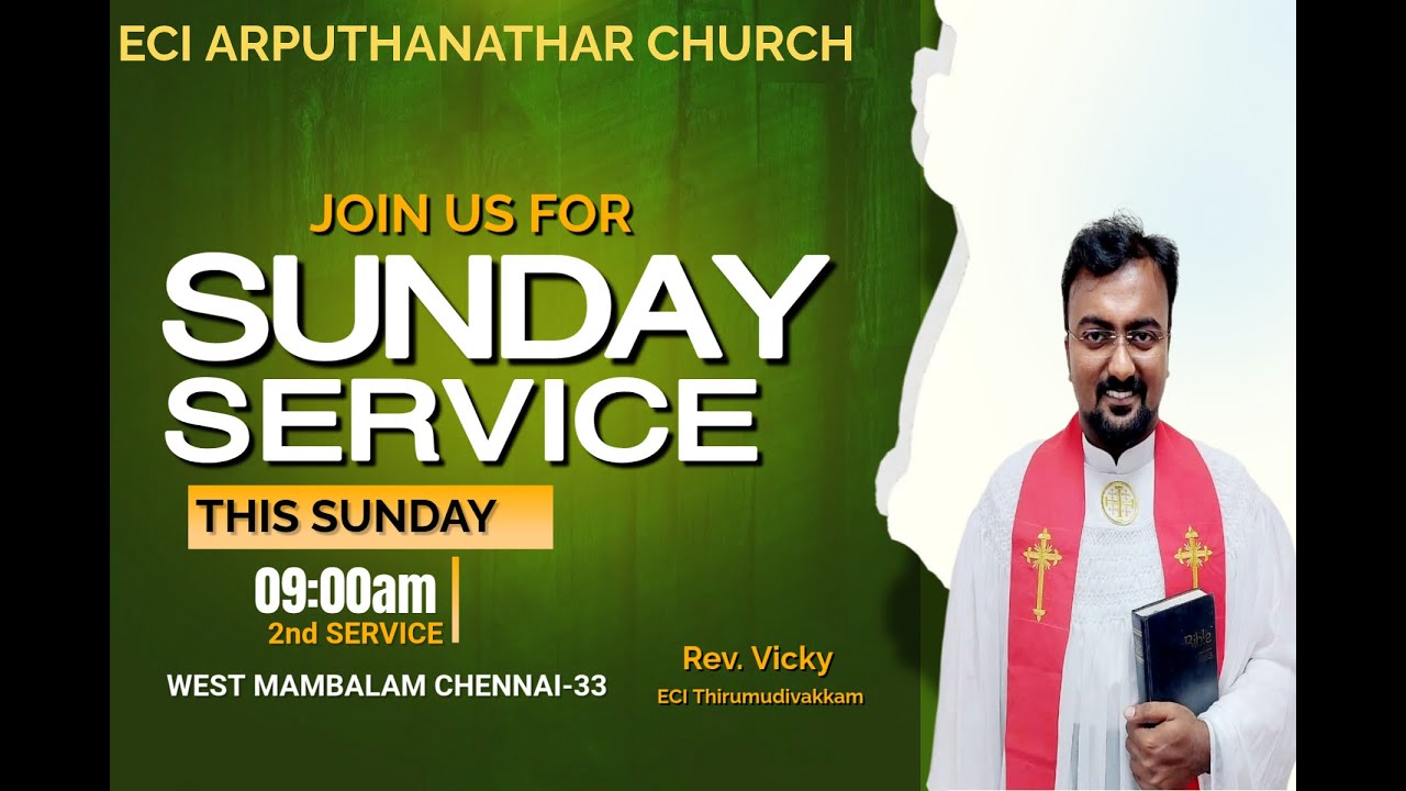 🔴LIVE | E.C.I Arputhanathar Church - West Mambalam|Sunday Service|08.03.2026|09:00AM