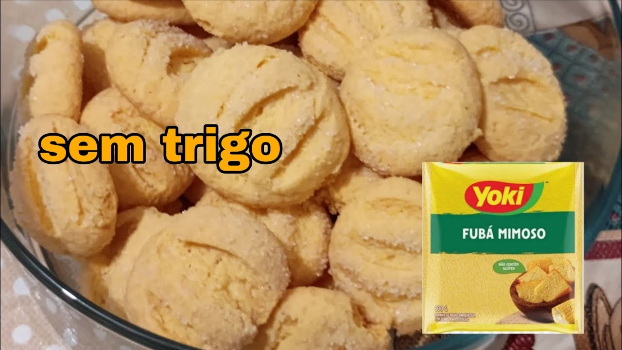 Bolacha de fubá sem farinha de trigo ,  e econômica facil