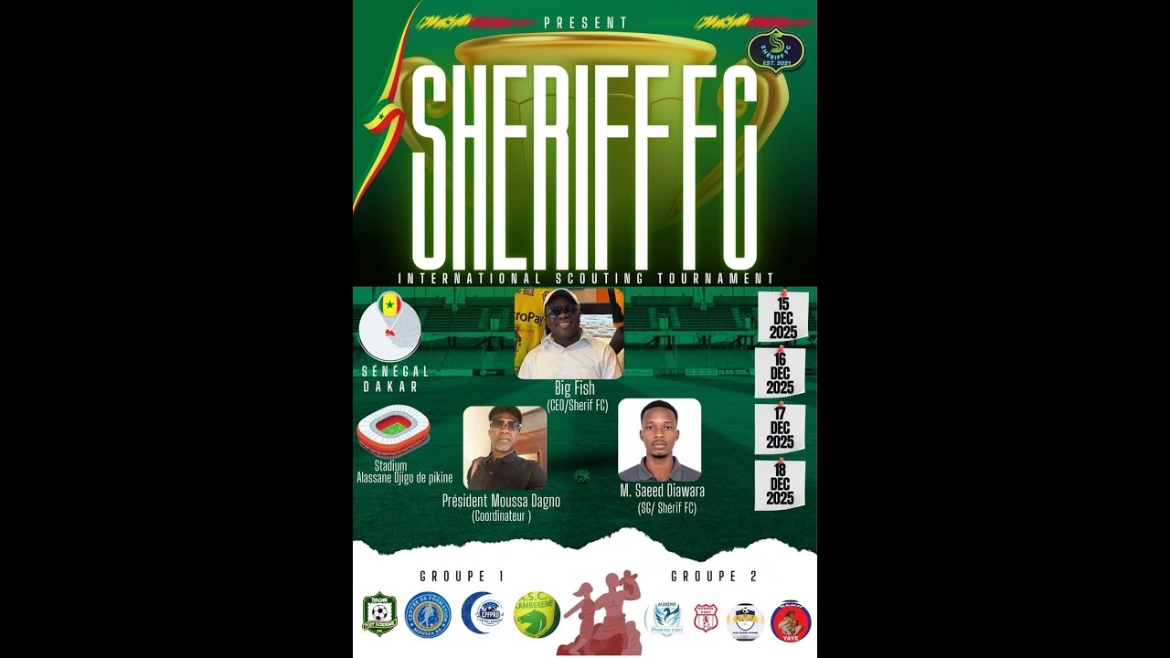 DIRECT : SHERIF FC VS SC CAMBERENE AU STADE DES PARCELLES ASSAINIES