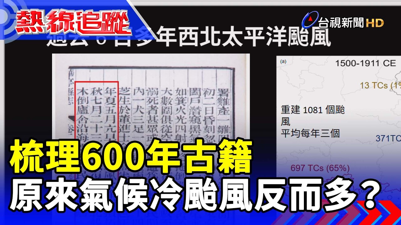 梳理600年古籍 原來氣候冷颱風反而多？【熱線追蹤】
