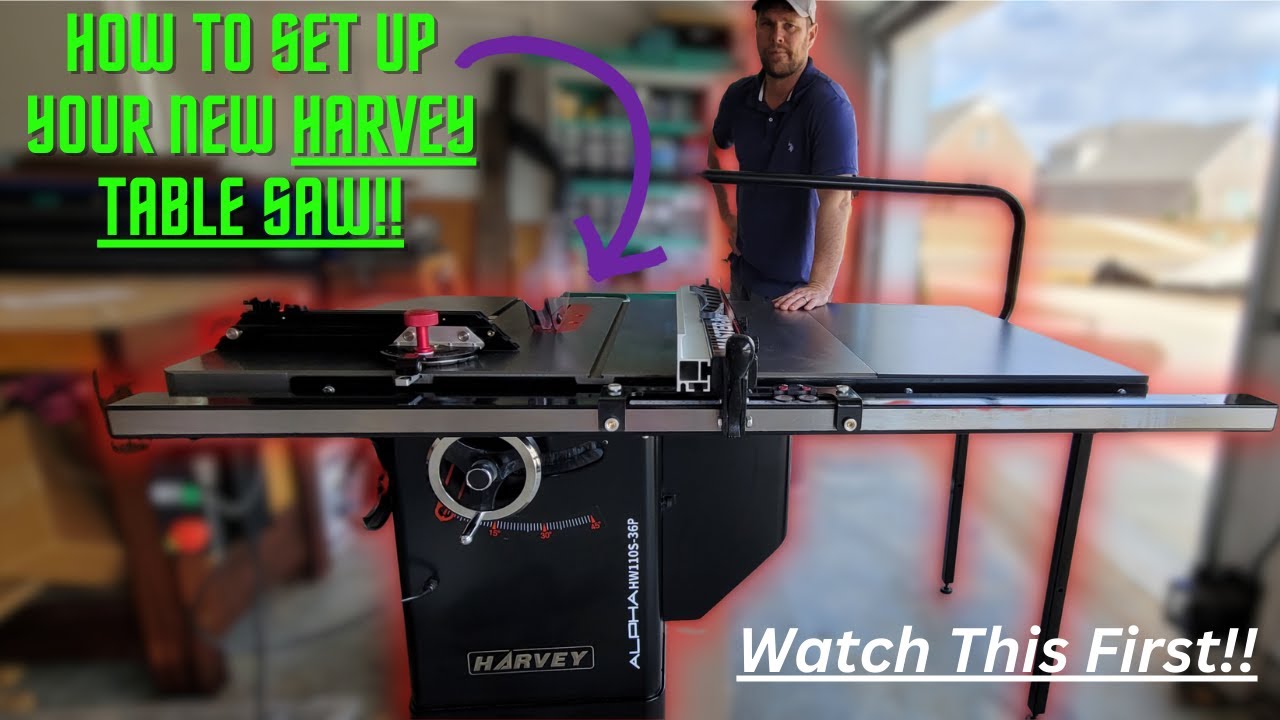 Harvey Table Saw Unboxing and Setup!