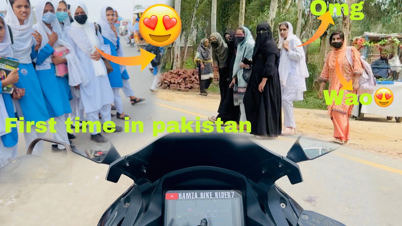 College girls reactions on superbike||college girls reactions in pakistan