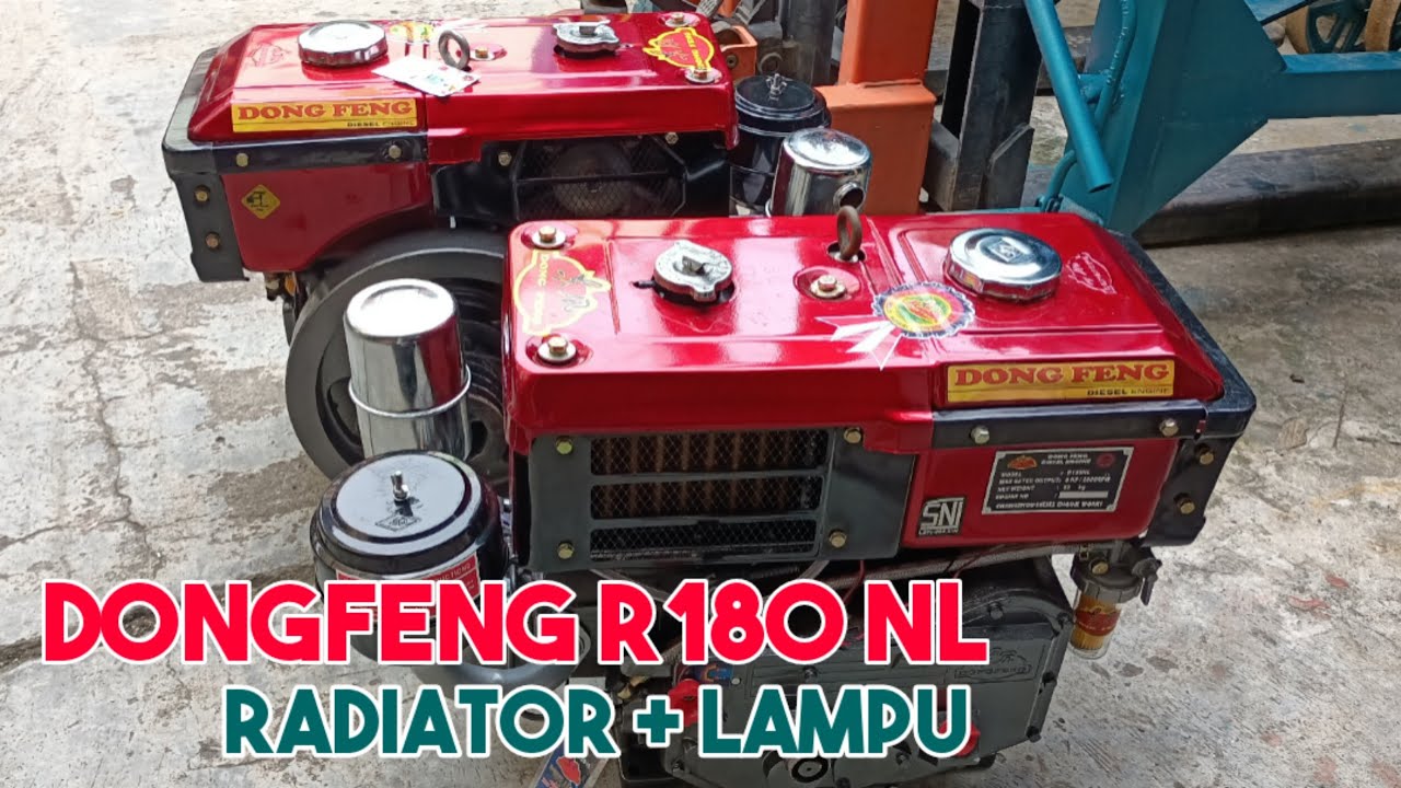 Mesin Diesel Dongfeng R180 NL 8 HP PK pakai Radiator dan Lampu