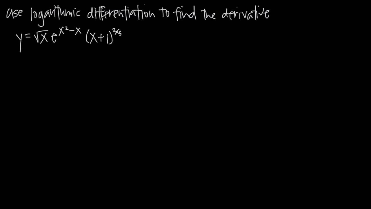 How to use LOGARITHMIC DIFFERENTIATION to find the derivative (KristaKingMath)