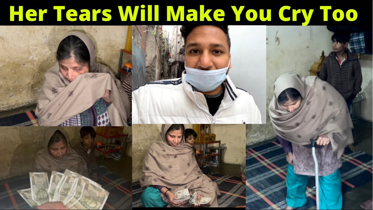 Handicapped Widow Lady Crying For Help 🥲 18,000 rs surprise help for her ❤️