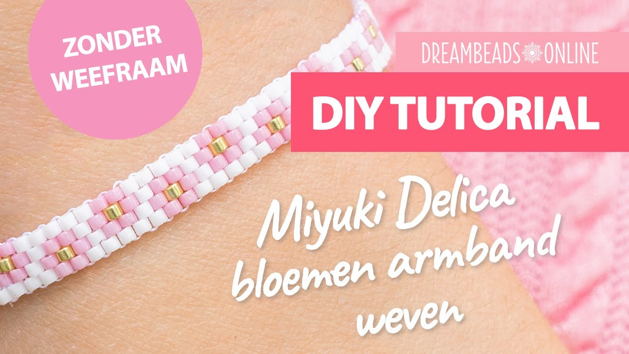 Miyuki Delica bloemen armband weven | DIY armbandjes maken ★ Dreambeads Online