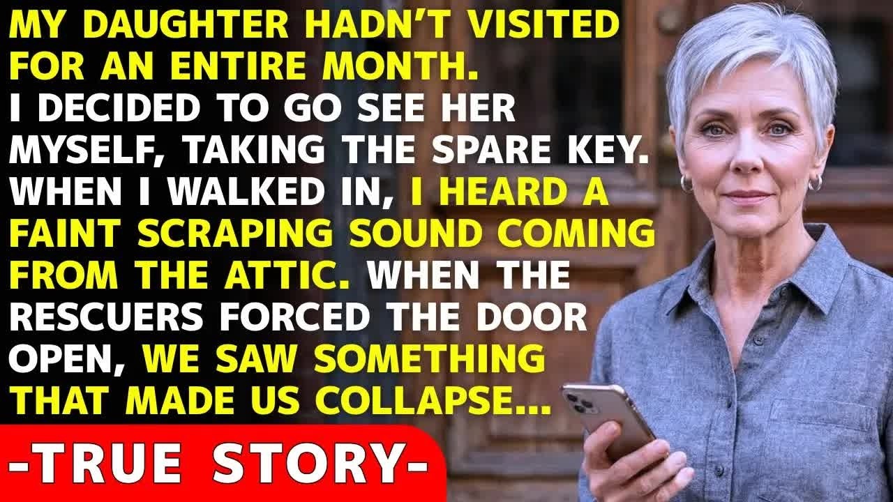 My daughter disappeared for a month  When I went to her home, I collapsed to the floor when I sa