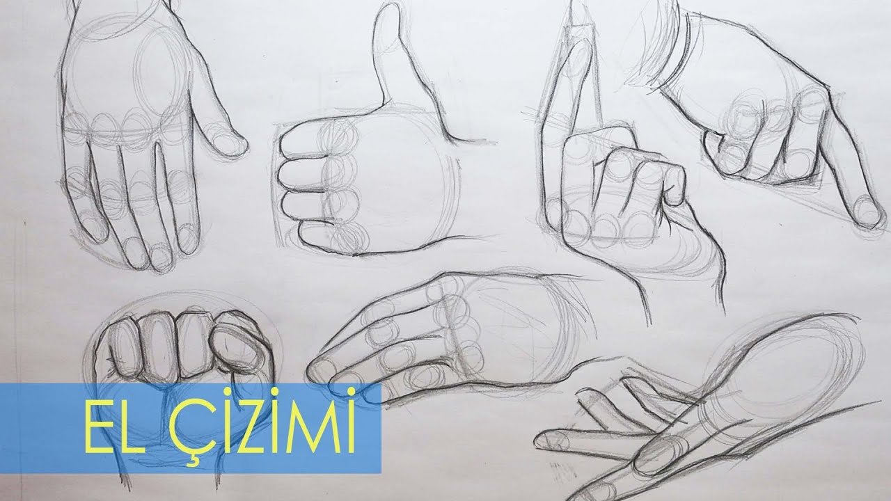 Farklı Açılardan El Çizimi | Karakalem | El Çizimi | Basit Çizim