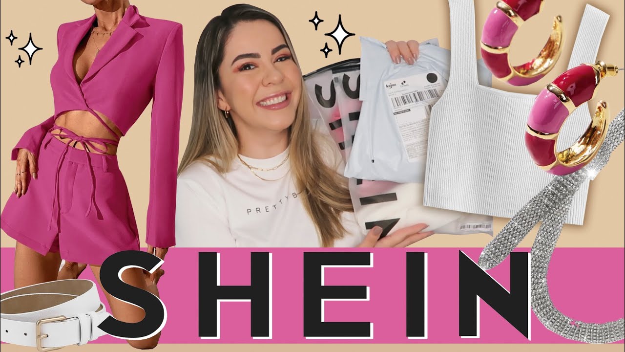 COMPRINHAS na SHEIN! Short Saia, Cropped, Cinto, Brinco..